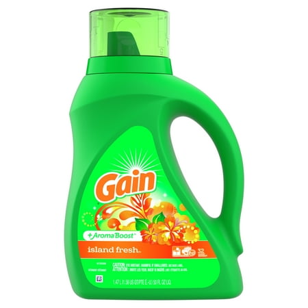 Gain Island Fresh He, 32 Loads Liquid Laundry Detergent, 50 Fl oz