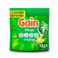 thumbnail image 1 of Gain Flings Laundry Detergent Soap Pacs, 4-in-1 Oxi Boost and Febreze, Original Scent, 12 Count, 1 of 15