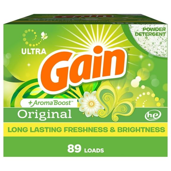 Gain Powder Laundry Detergent, Original Scent, 82 oz, 89 Loads