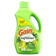 منعم الأقمشة السائل للغسيل من Gain، برائحة أصلية، 72 أونصة سائلة، 98 حمولة