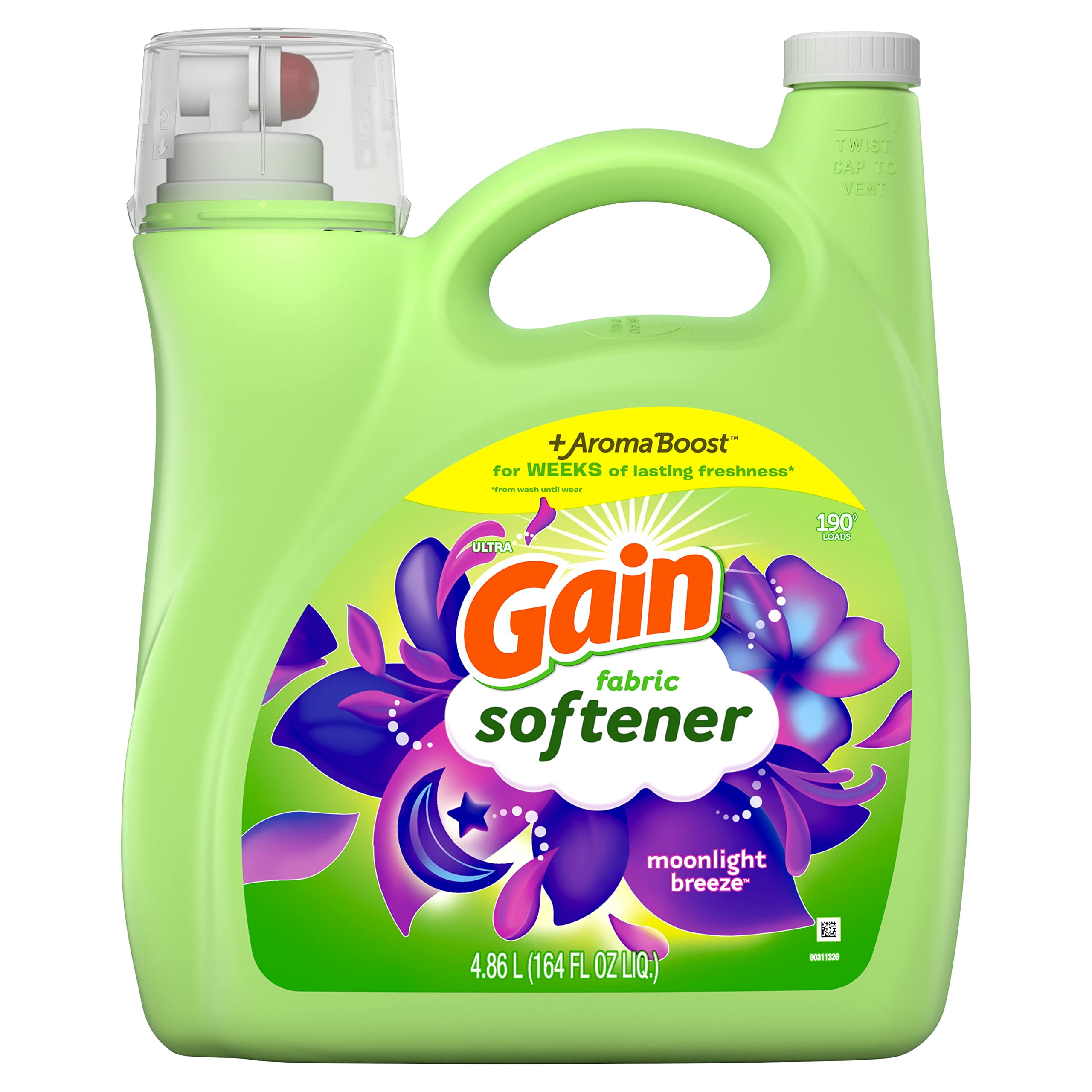 Gain Liquid Fabric Conditioner, Moonlight Breeze Fabric Softener, 190