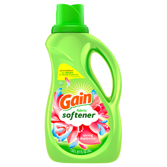 Gain Liquid Fabric Softener, Spring Daydream, 51 fl oz 60 loads