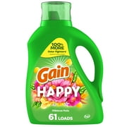Gain Liquid Laundry Detergent, Hibiscus Hula Scent, 88 fl oz, 61 Loads, HE