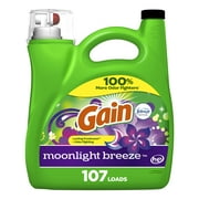 Gain Liquid Laundry Detergent, Moonlight Breeze Scent, 154 fl oz, 107 Loads