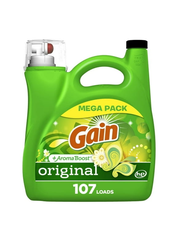 Gain Liquid Laundry Detergent, Original Scent, 107 Loads, 154 fl oz