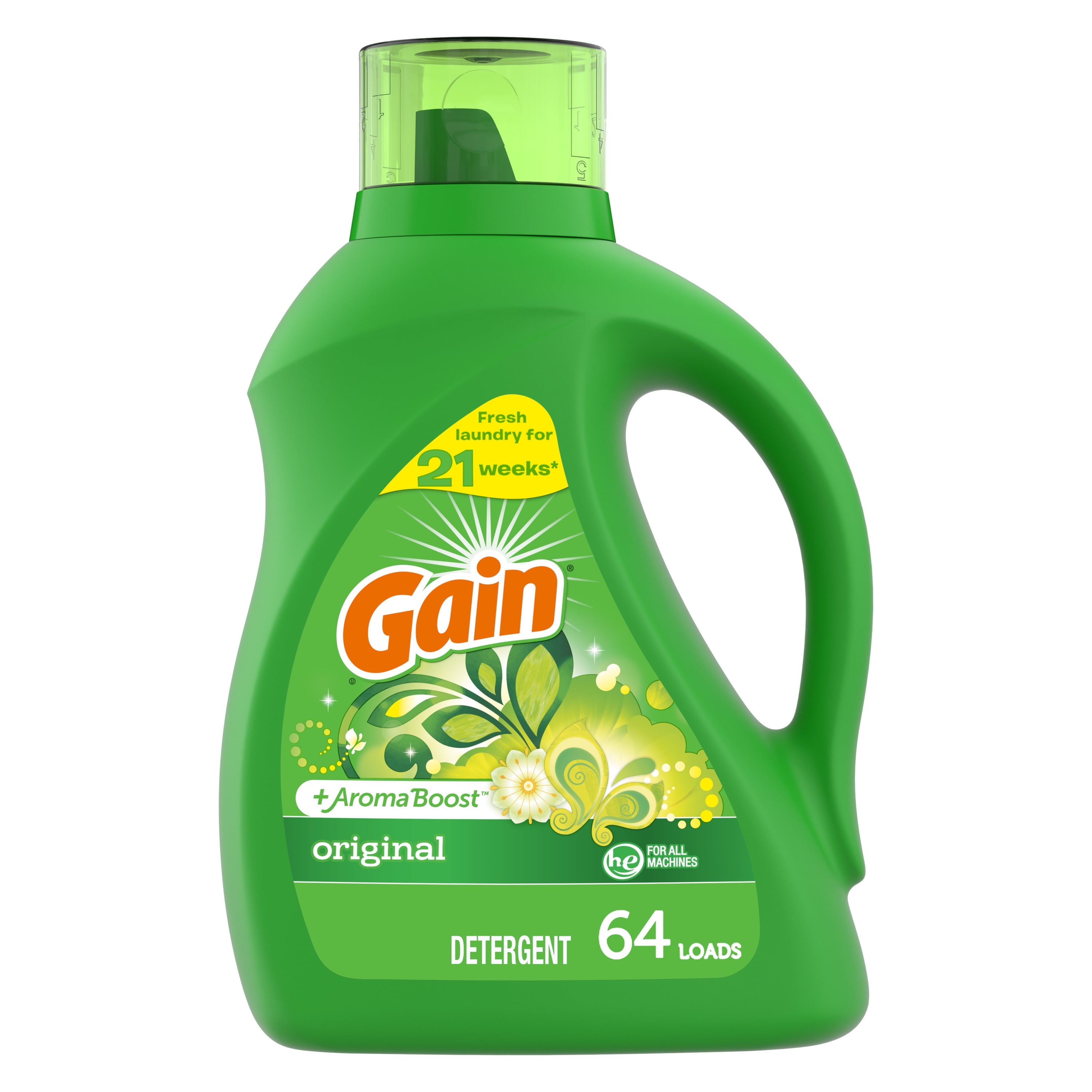 Gain Liquid Laundry Detergent, Original Scent, 64 Loads, 92 fl oz