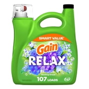 Gain Liquid Laundry Detergent, Dewdrop Dream Scent, 154 fl oz, 107 Loads, HE