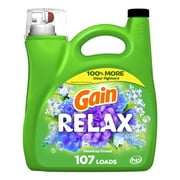 Gain Liquid Laundry Detergent, Relax, 154 fl oz, 107 Loads, HE