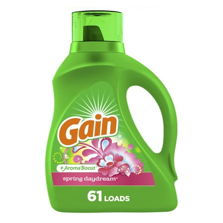 Gain Liquid Laundry Detergent, Spring Daydream, 61 Loads, 88 fl oz