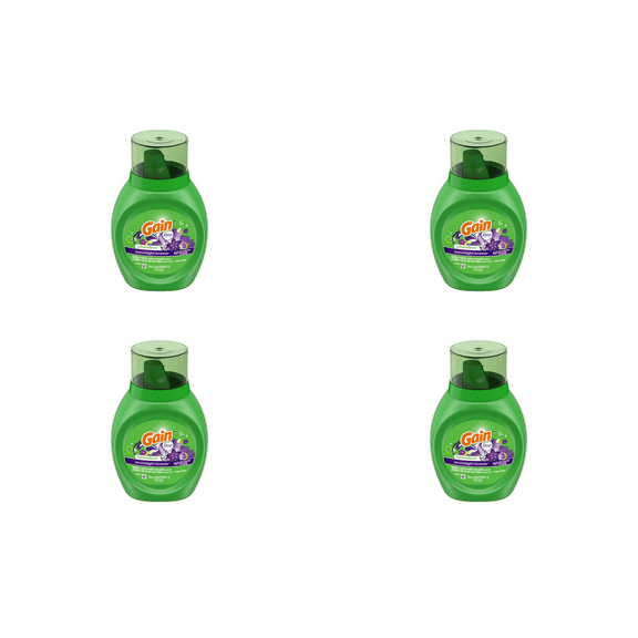 Gain Moonlight Breeze Liquid Laundry Detergent, Fresh Scent,( 4 X 25 fl oz), 4 Pack Bottles