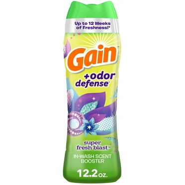 Gain + Odor Defense In-Wash Scent Booster, Super Fresh Blast Scent, 12.2 oz