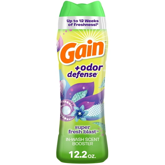 Gain + Odor Defense In-Wash Scent Booster, Super Fresh Blast Scent, 12.2 oz