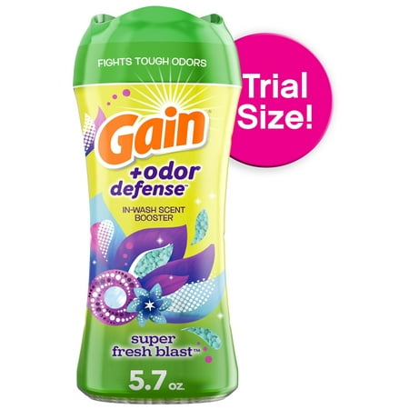 Gain + Odor Defense In-Wash Scent Booster, Super Fresh Blast Scent, 5.7 oz