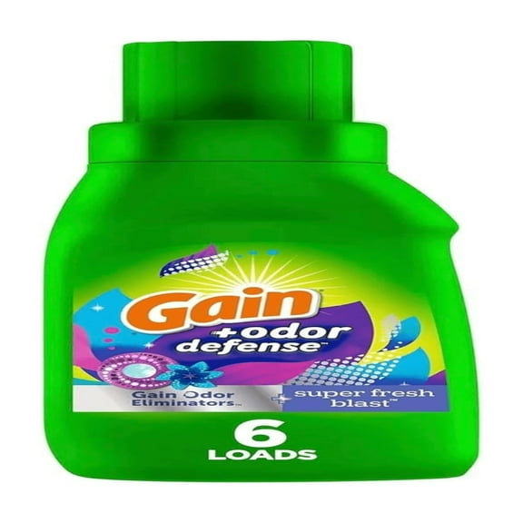 Gain + Odor Defense Super Fresh Blast Liquid Laundry Detergent, 10.3floz Bottles 1 Pack  Odor Neutralizer, HE Compatible, 18 Loads