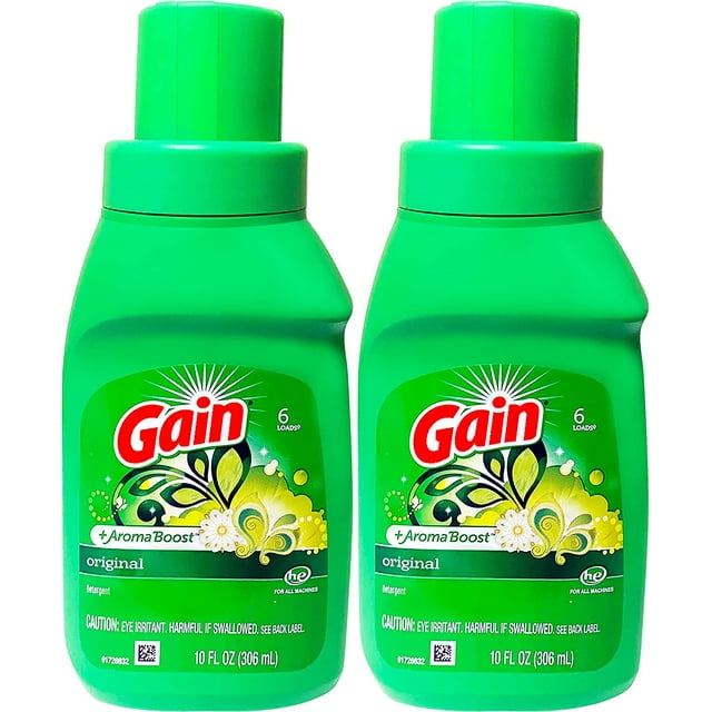 Gain, Original Laundry Detergent, Two 10 oz. Bottles