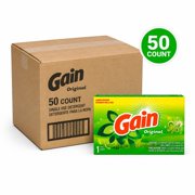 Gain Original Laundry Detergent for Vending Machines, 1 Load Boxes, 50 Count Case