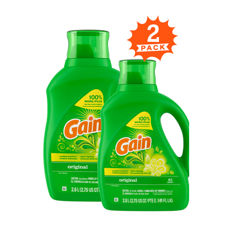 Gain Original Liquid Laundry Detergent (Pack 2) - 122 Loads, 176fl