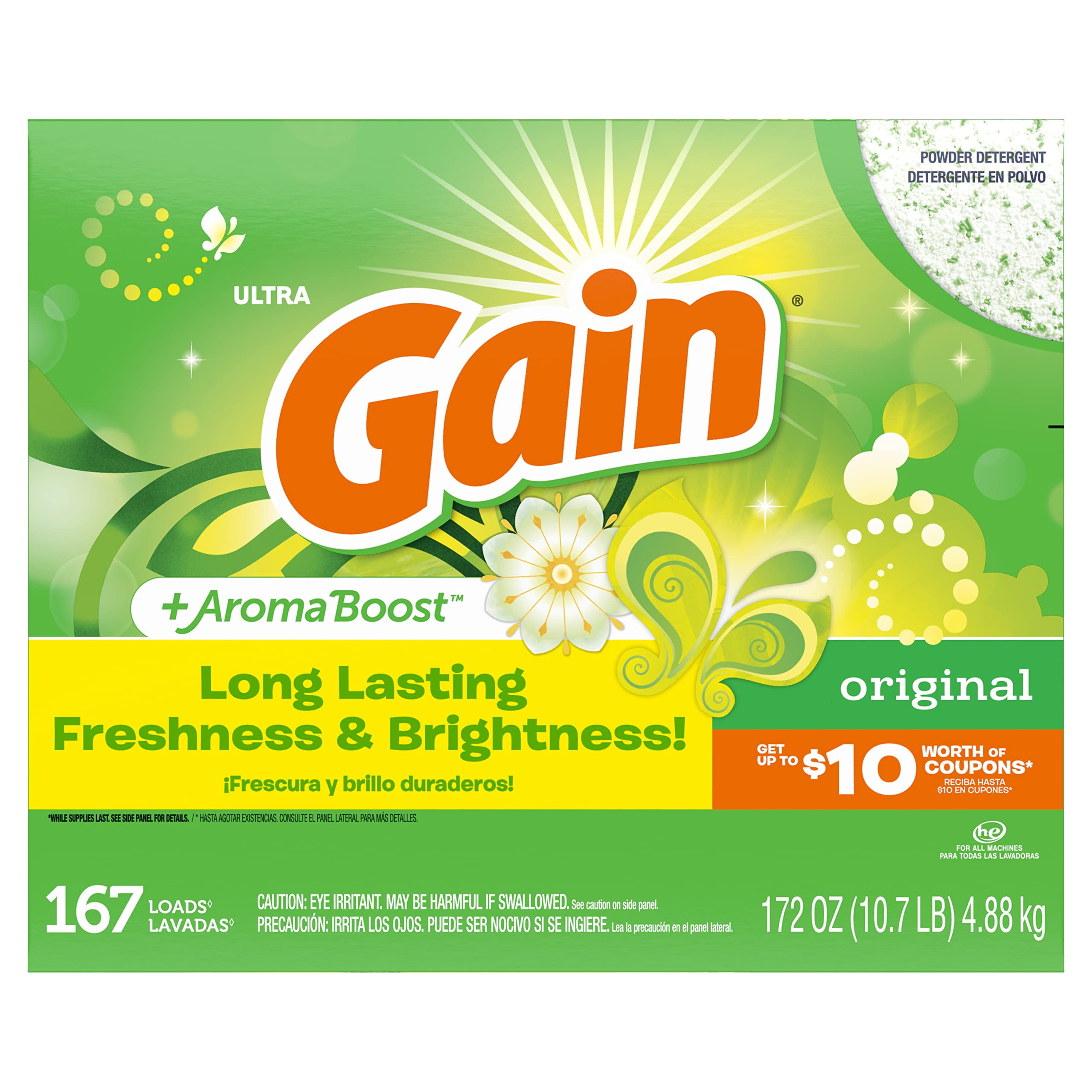 Gain Powder Laundry Detergent For Regular And He Washers Original Gain Powder Laundry Detergent For Regular And He Washers Original