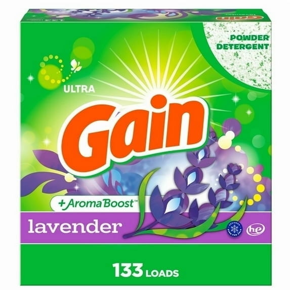 Gain Powder Laundry Detergent, Lavender Scent, 123 oz, 133 Loads (Pack of 2)