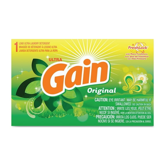 Gain Powder Laundry Detergent Original Scent 1.8 oz Box 156 Boxes/Carton 49338