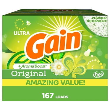 Gain Powder Laundry Detergent, Original Scent, 172 oz, 167 Loads