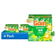 4 pack Gain Powder Laundry Detergent, Original Scent, 40 oz, 44 Loads