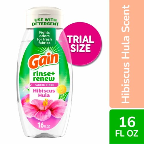 Gain Rinse and Renew Fabric Rinse, Hibiscus Hula, 16 fl oz, Odor Fighter 16 fl oz