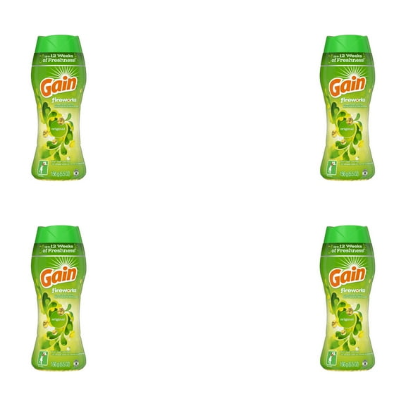 Gain Scent Booster, Long-Lasting Fragrance, (5 oz) x 4 Pack Up to 12 Weeks, Easy Sprinkle, Safe for All Fabrics
