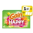 thumbnail image 1 of Gain Super Sized Dryer Sheets, Happy, Hibiscus Hula Scent, 60 Count, 1 of 12