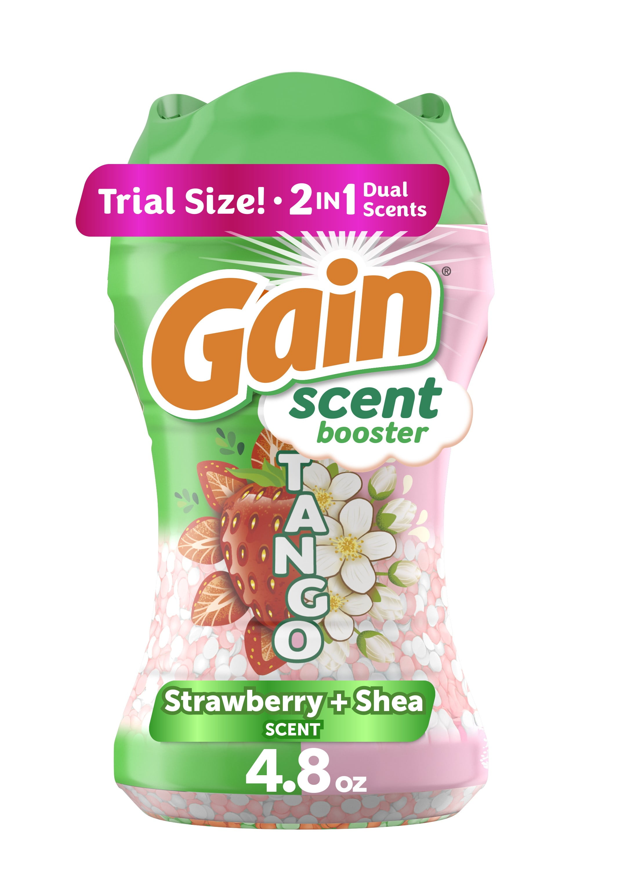 Gain Tango 2-in-1 Dual Scent In-Wash Laundry Scent Booster Beads, Strawberry & Shea Scent, 4.8 oz