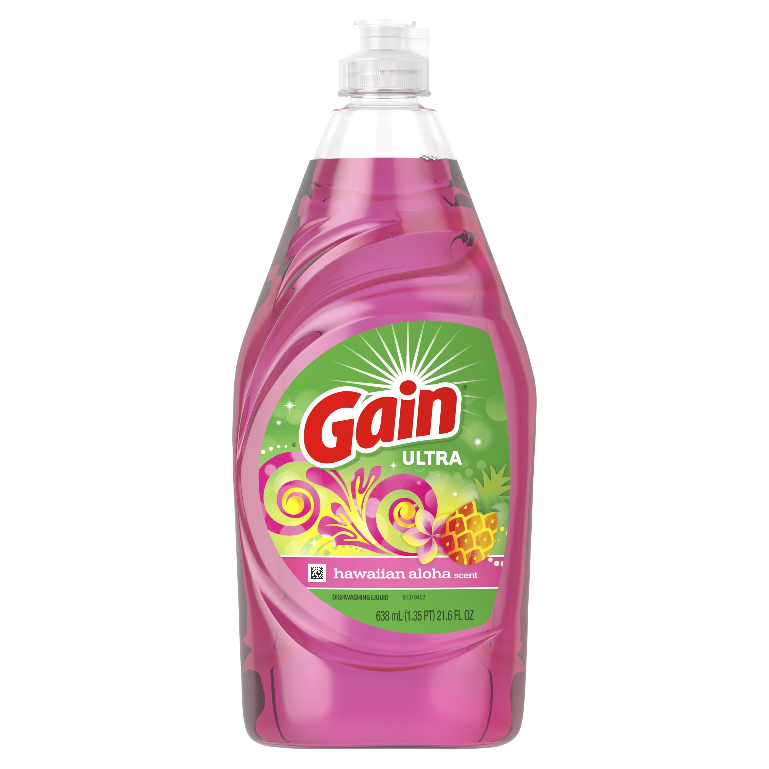 Gain Ultra Dishwashing Liquid Dish Soap, Hawaiian Aloha, 21.6 fl oz