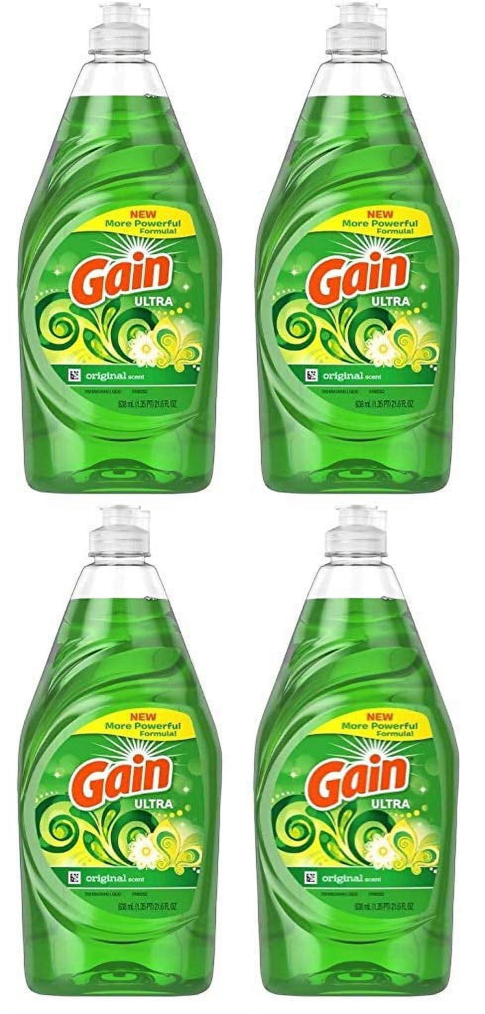 Gain Ultra Dishwashing Liquid Dish Soap, Original Scent - 21.6 Fluid ...