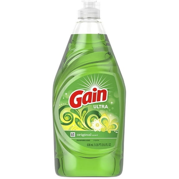 Gain Ultra Dishwashing Liquid, Original 21.6 oz (Pack of 2)