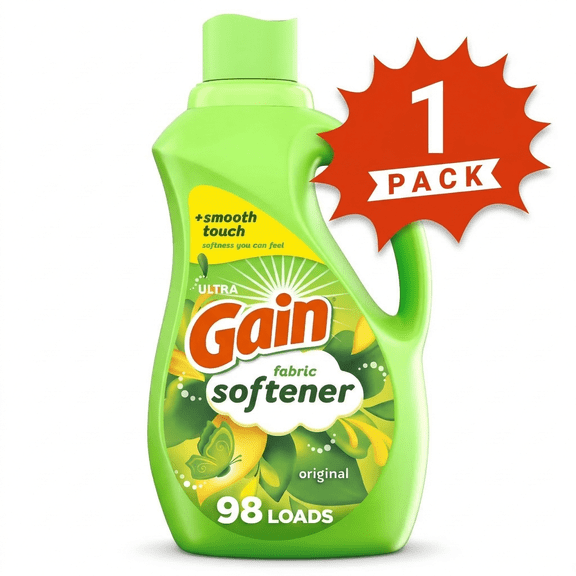 Gain Ultra Fabric Softener, Original Scent, 98 Loads ,72 fl oz,(1 -Pack)
