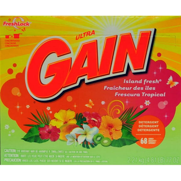 Gain Ultra Island Fresh Scent Powder Laundry Detergent, 77 Oz.