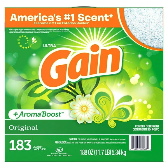 Gain Ultra Powder Laundry Detergent Original (188 Ounce 183 Loads)