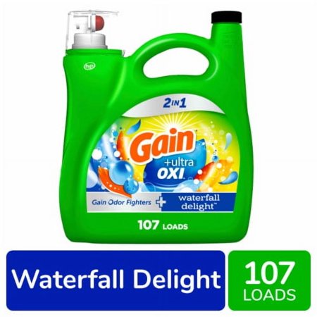 Gain With Ultra Oxi Waterfall Delight Liquid Laundry Detergent 154 fl oz