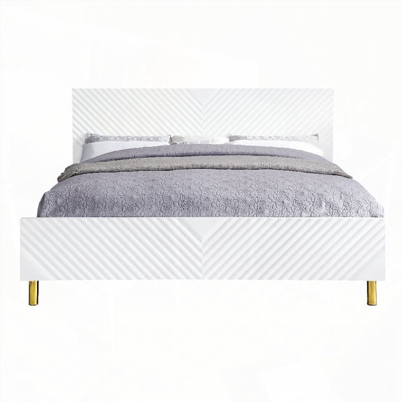 Gaines White Bed with 10" Slat Clearance and 6" Rail Clearance