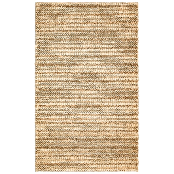 Gainesville Beige Striped Jute Jute Area Rug