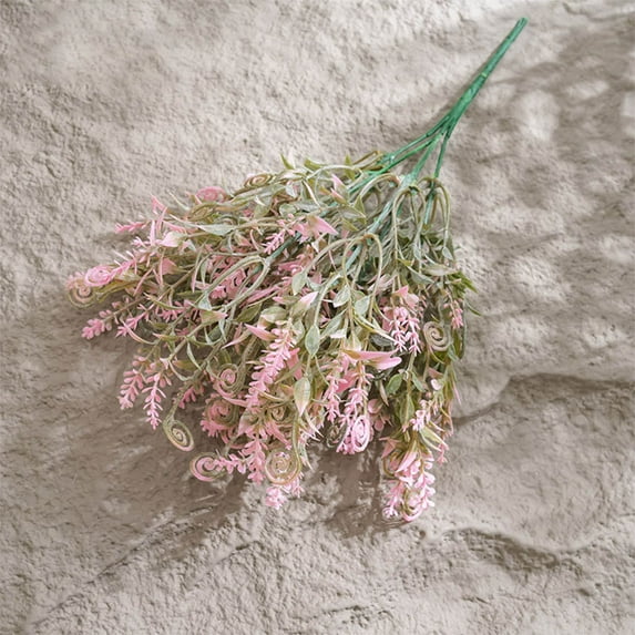 Gainluckylj Artificial Flowers for Outdoor Artificial Plants & Flowers for Outside Fake Outdoor Plants Faux UV Resistant Flower Plastic Shrubs Indoor Outside Hanging Decorations(Blue)