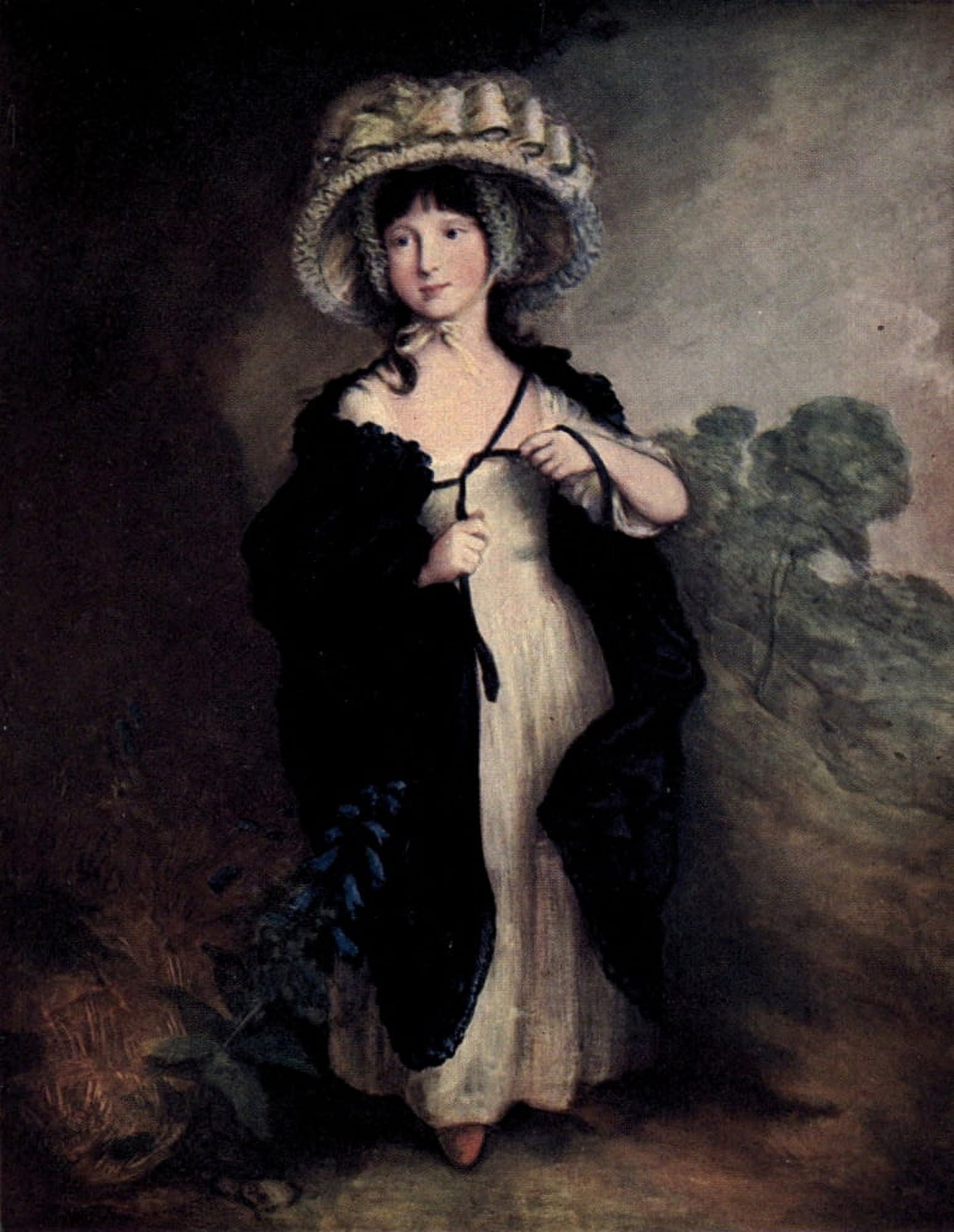 Gainsborough 1909 Miss Haverfield Canvas Art - T Gainsborough (24 x 36)
