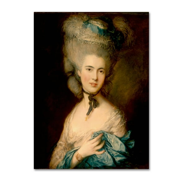 Gainsborough 'A Woman In Blue' Canvas Art