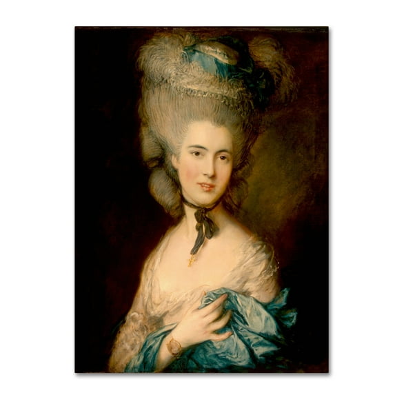 Gainsborough 'A Woman In Blue' Canvas Art