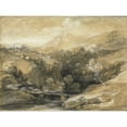thumbnail image 1 of Gainsborough Extensive Wooded Landscape Bridge Painting Extra Large XL Wall Art Poster Print, 1 of 3