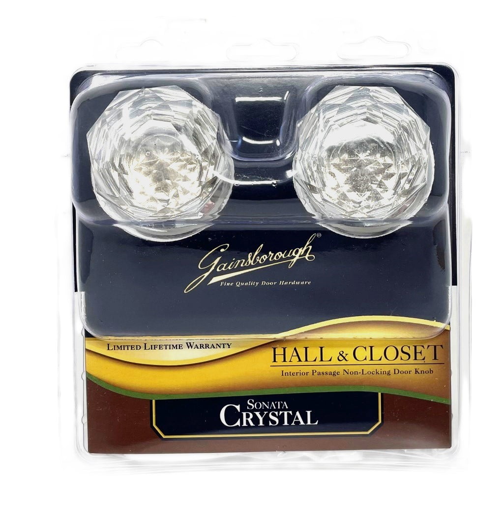 Gainsborough Sonata Crystal Non-Locking Hall Closet Door Knob Set