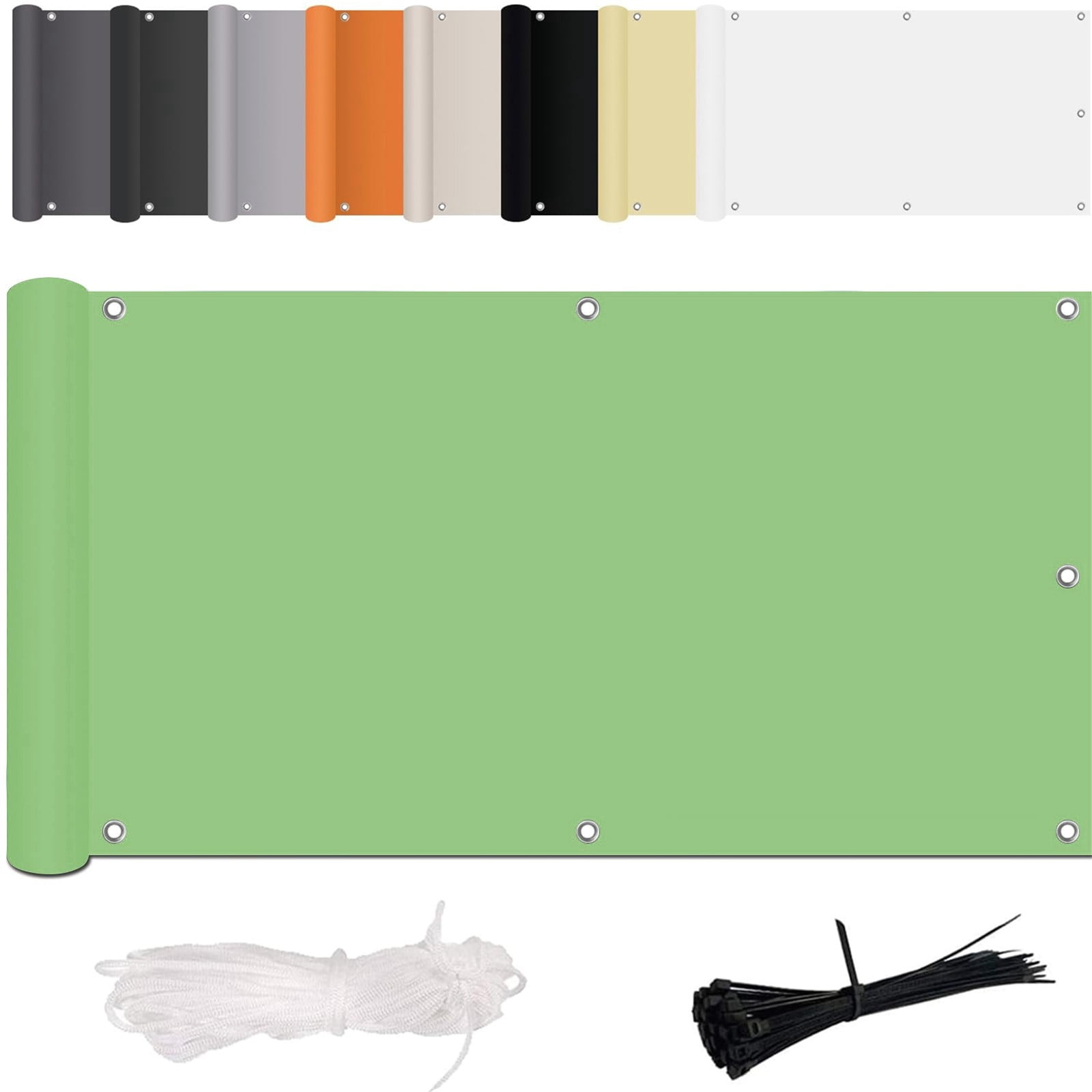 Privacy Display Cover Gaiseeis Clearance Mint Green Color Balcony Privacy Screen Cover, 2.9ft ...