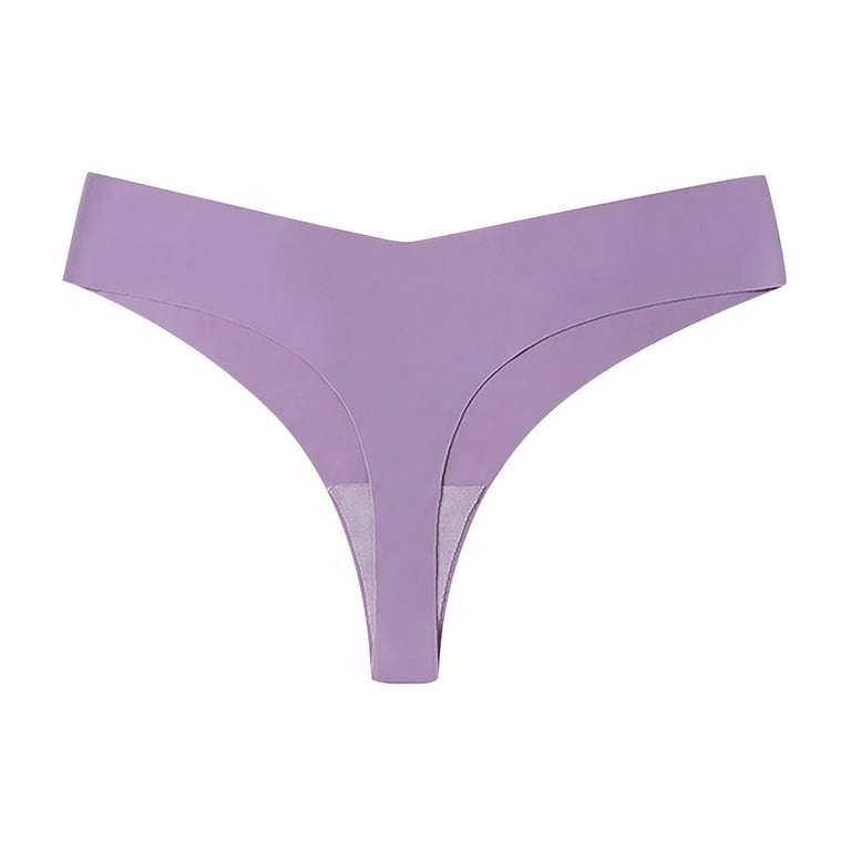 Gaiseeis Women's Panties Sexy Briefs Breathable Quick Dry Thin Mid Waist Panties  Purple XL 
