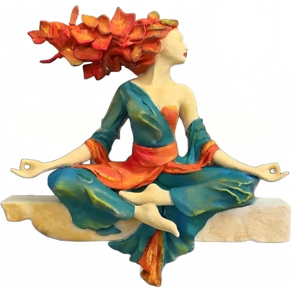 Gaishi Abstract Meditation Statue,Resin Yoga Figurine for Home Decor,Desk & Living Room