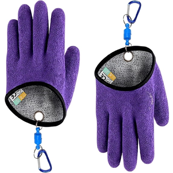 Gaishi Fishing Gloves with Magnet Release - Non-Slip, Professional, Puncture Proof, Fish Handling