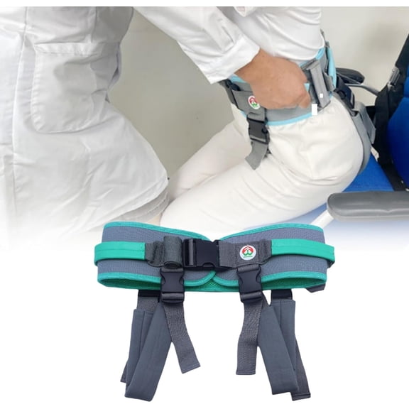 Gait Belt with 7 Handles and Leg Straps for Patient Transfer, Adjustable Walking Aid